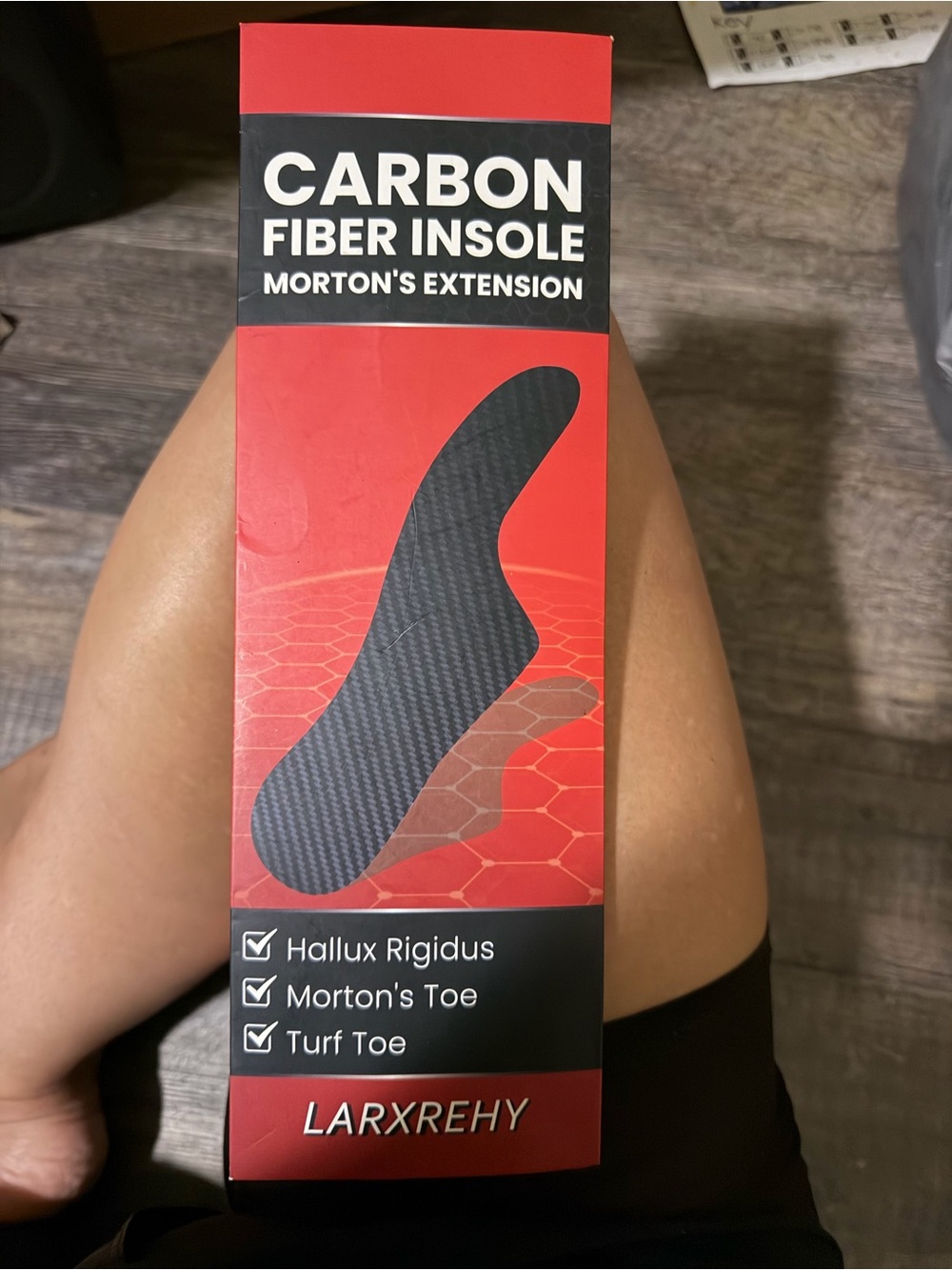 LARXREHY Carbon Fiber Morton’s Extension Insole Rigid Shoe Insert New